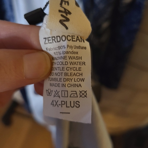 Zerdocean Blue Printed Long Cardigan, Size 4X - Picture 6 of 6